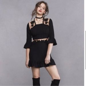 For Love and Lemons Lilou Appliqué Dress L